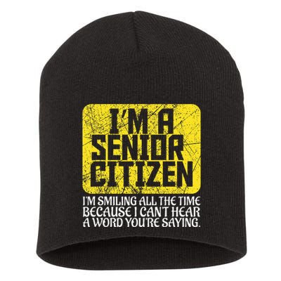 Senior Citizen Old People Hard Of Hearing Elderly Gift Short Acrylic Beanie