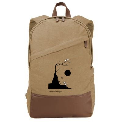 Space Cows On Tree With Stars (Color Options Available) Gift Cotton Canvas Backpack