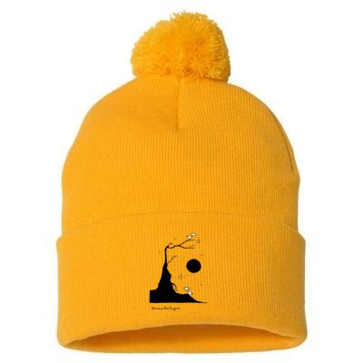 Space Cows On Tree With Stars (Color Options Available) Gift Pom Pom 12in Knit Beanie