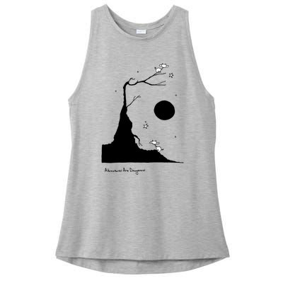 Space Cows On Tree With Stars (Color Options Available) Gift Ladies PosiCharge Tri-Blend Wicking Tank