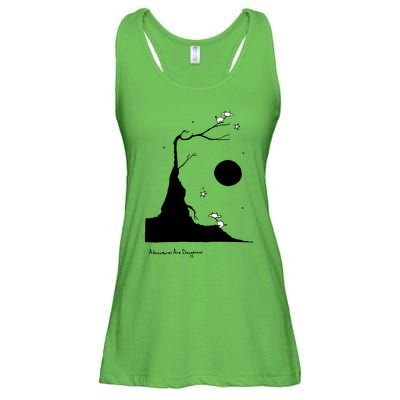 Space Cows On Tree With Stars (Color Options Available) Gift Ladies Essential Flowy Tank