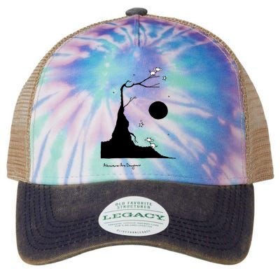 Space Cows On Tree With Stars (Color Options Available) Gift Legacy Tie Dye Trucker Hat