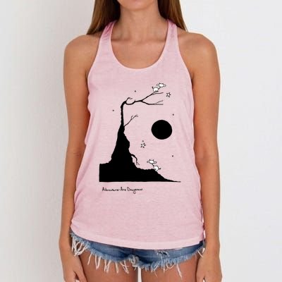 Space Cows On Tree With Stars (Color Options Available) Gift Women's Knotted Racerback Tank