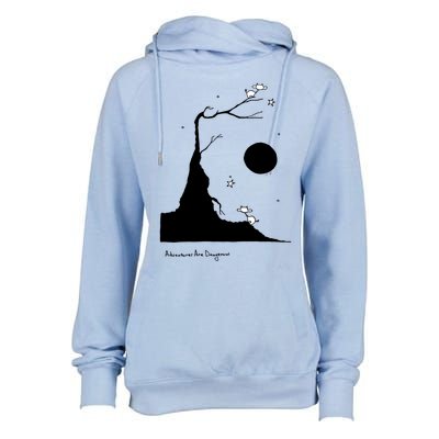 Space Cows On Tree With Stars (Color Options Available) Gift Womens Funnel Neck Pullover Hood