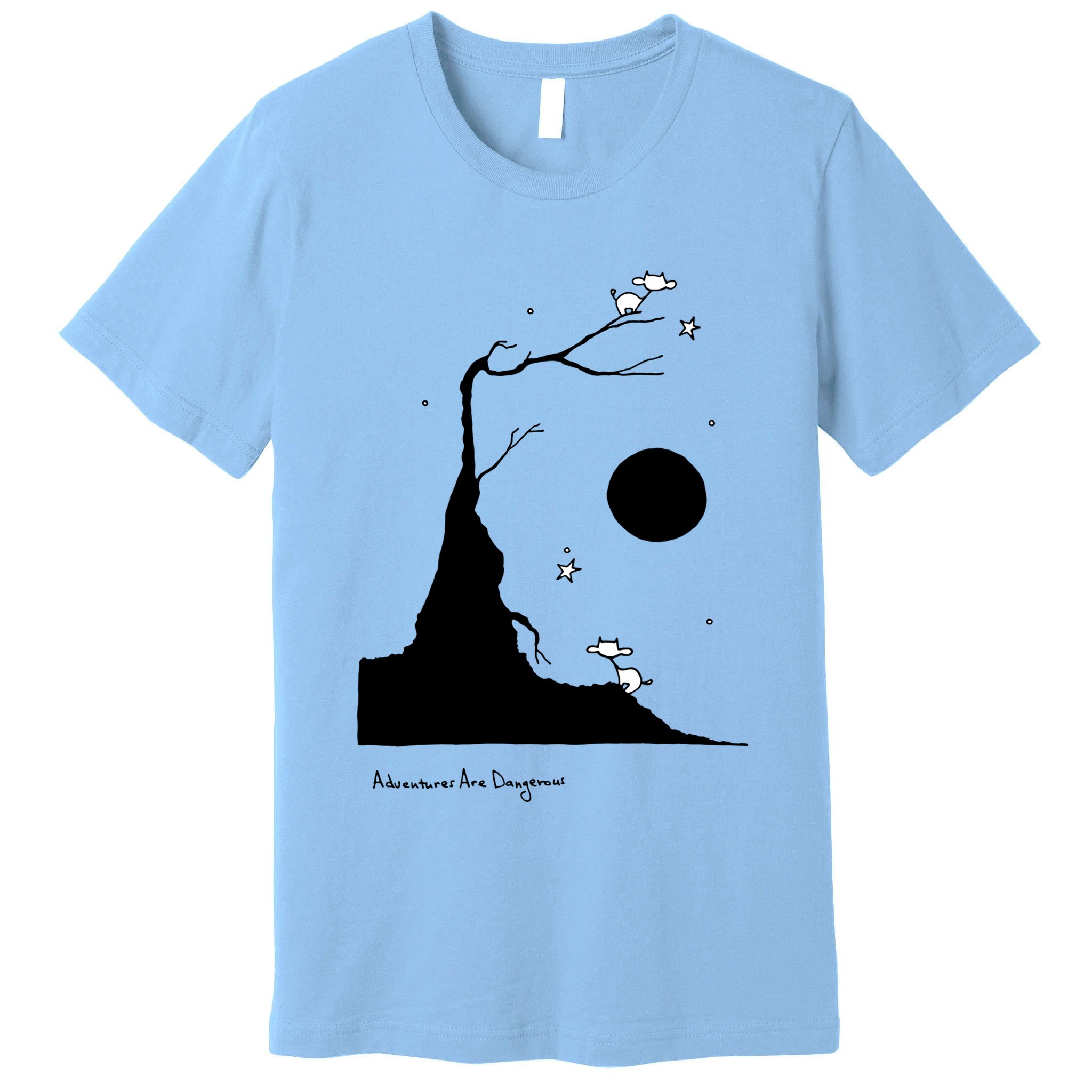 Space Cows On Tree With Stars (Color Options Available) Gift Premium T-Shirt