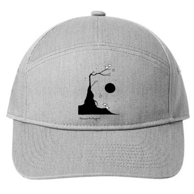 Space Cows On Tree With Stars (Color Options Available) Gift 7-Panel Snapback Hat