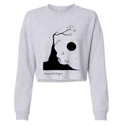 Space Cows On Tree With Stars (Color Options Available) Gift Cropped Pullover Crew