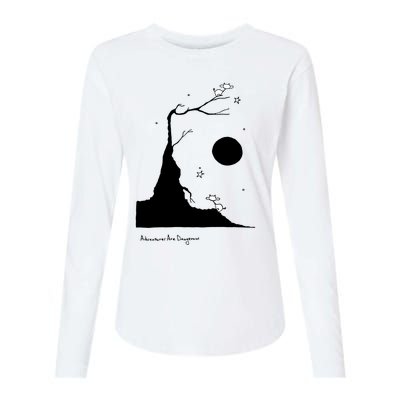 Space Cows On Tree With Stars (Color Options Available) Gift Womens Cotton Relaxed Long Sleeve T-Shirt