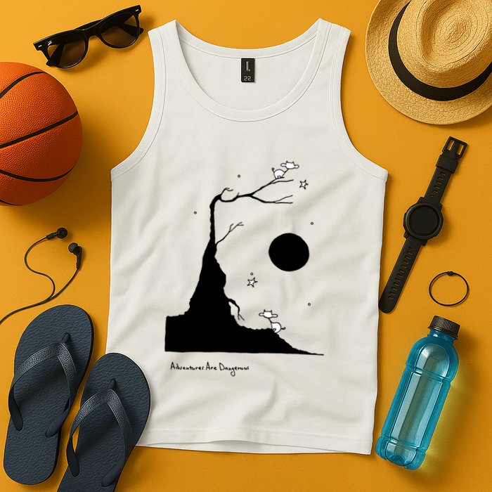 Space Cows On Tree With Stars (Color Options Available) Gift Tank Top