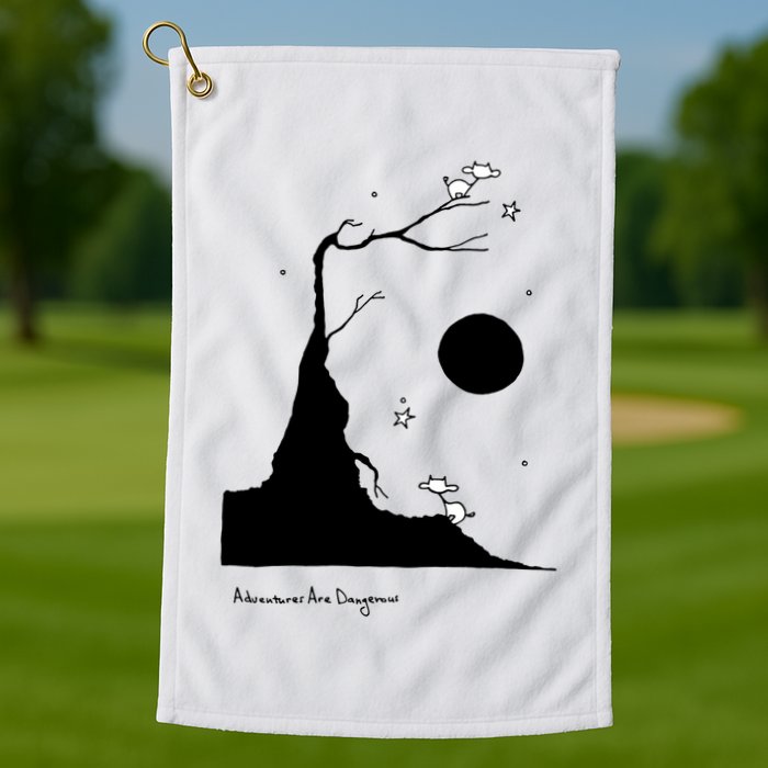 Space Cows On Tree With Stars (Color Options Available) Gift Golf Towel