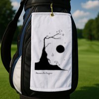 Space Cows On Tree With Stars (Color Options Available) Gift Golf Towel