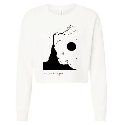 Space Cows On Tree With Stars (Color Options Available) Gift Cropped Pullover Crew