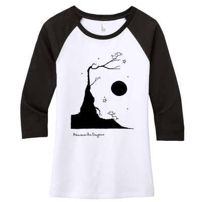 Space Cows On Tree With Stars (Color Options Available) Gift Women's Tri-Blend 3/4-Sleeve Raglan Shirt