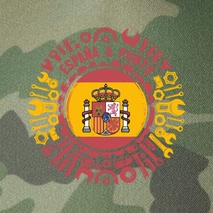 Spanish Coat Of Arms With Tools Legacy Tie Dye Trucker Hat