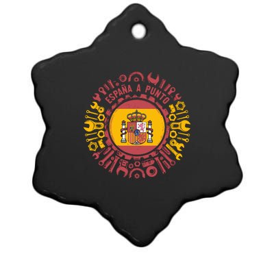 Spanish Coat Of Arms With Tools Ceramic Star Ornament