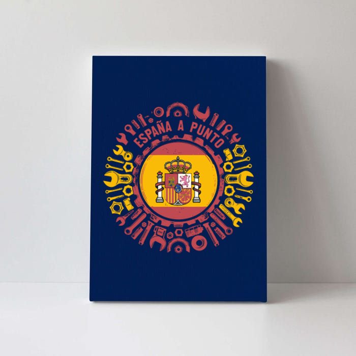 Spanish Coat Of Arms With Tools Canvas