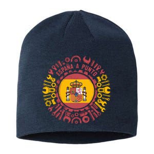 Spanish Coat Of Arms With Tools Sustainable Beanie