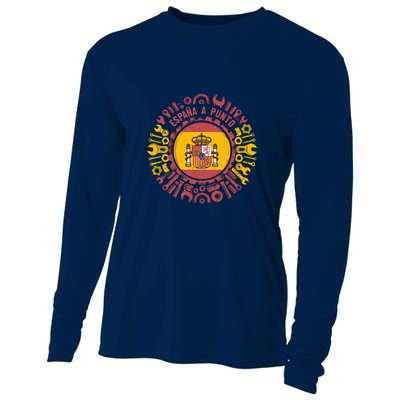 Spanish Coat Of Arms With Tools Cooling Performance Long Sleeve Crew