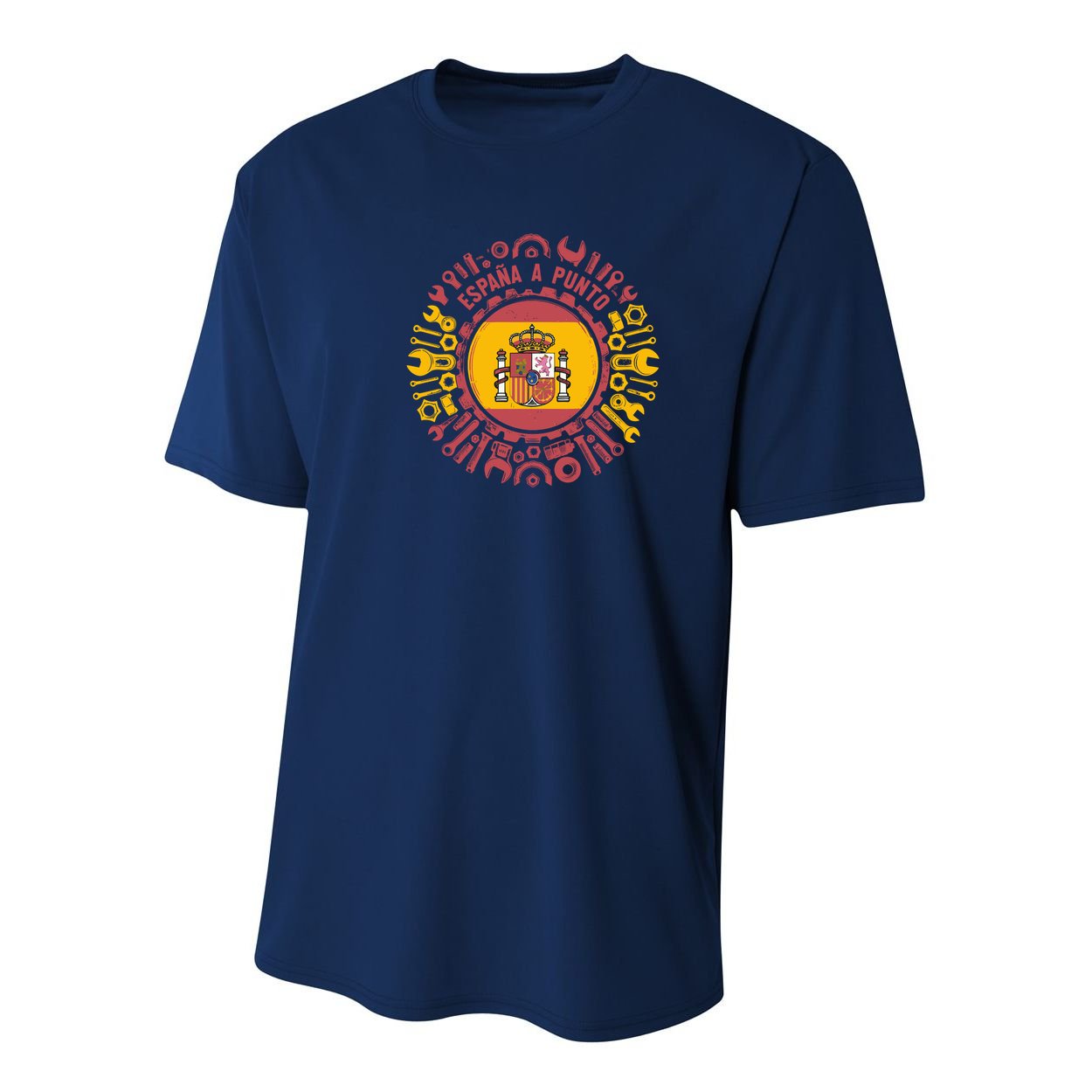 Spanish Coat Of Arms With Tools Youth Performance Sprint T-Shirt