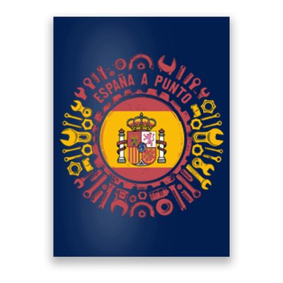 Spanish Coat Of Arms With Tools Poster