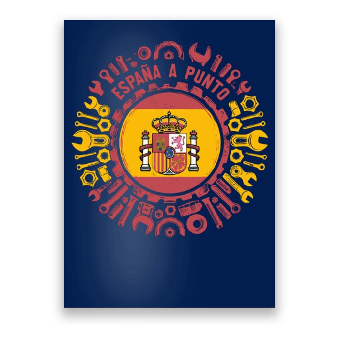 Spanish Coat Of Arms With Tools Poster