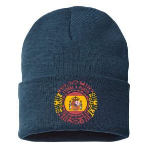 Spanish Coat Of Arms With Tools Sustainable Knit Beanie