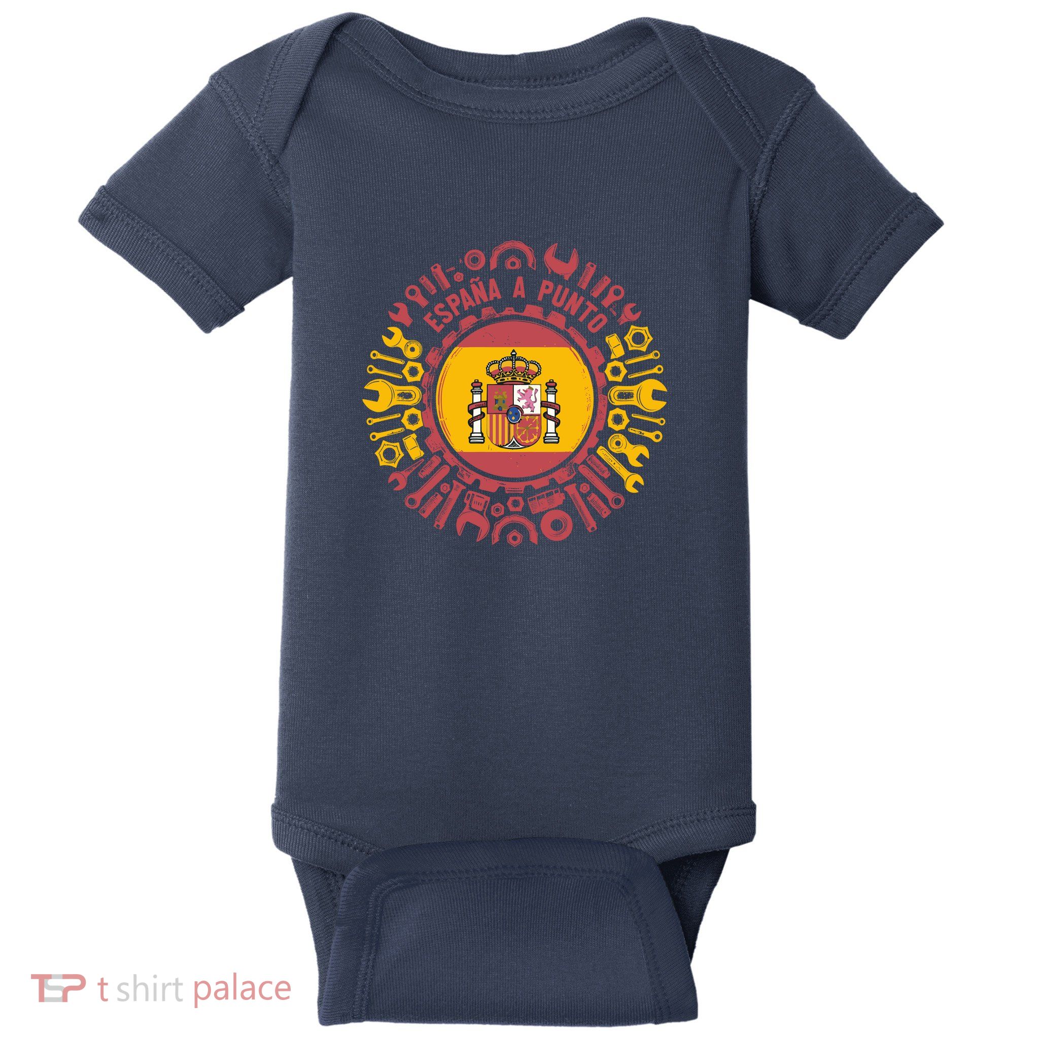 Spanish Coat Of Arms With Tools Baby Bodysuit
