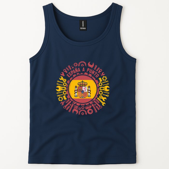 Spanish Coat Of Arms With Tools Tank Top