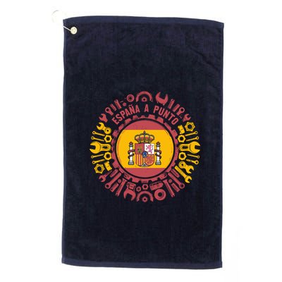 Spanish Coat Of Arms With Tools Golf Towel
