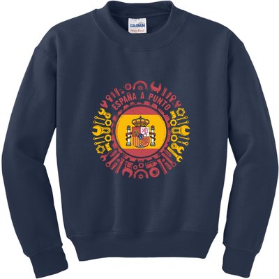 Spanish Coat Of Arms With Tools Kids Sweatshirt