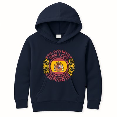 Spanish Coat Of Arms With Tools Kids Hoodie