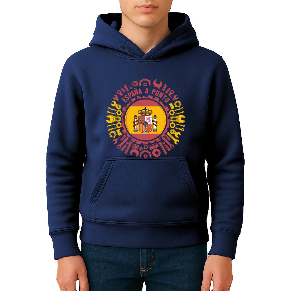 Spanish Coat Of Arms With Tools Kids Hoodie