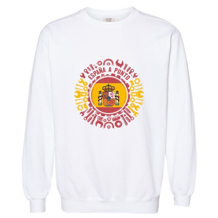 Spanish Coat Of Arms With Tools Garment-Dyed Sweatshirt