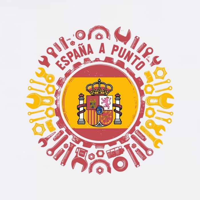 Spanish Coat Of Arms With Tools Garment-Dyed Sweatshirt