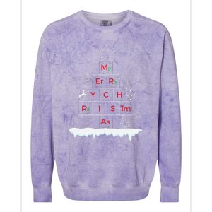 Science Christmas Oh Chemist Tree Chemistree Chemistry Colorblast Crewneck Sweatshirt