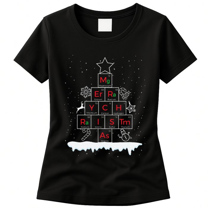 Science Christmas Oh Chemist Tree Chemistree Chemistry Womens T-Shirt