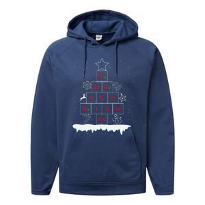 Science Christmas Oh Chemist Tree Chemistree Chemistry Performance Fleece Hoodie