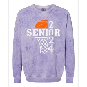 Senior Class Of 2024 Basketball Seniors Back To School Colorblast Crewneck Sweatshirt