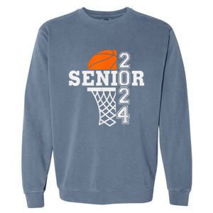 Senior Class Of 2024 Basketball Seniors Back To School Garment-Dyed Sweatshirt