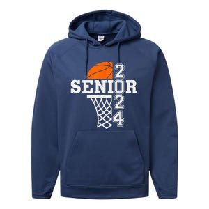 Senior Class Of 2024 Basketball Seniors Back To School Performance Fleece Hoodie