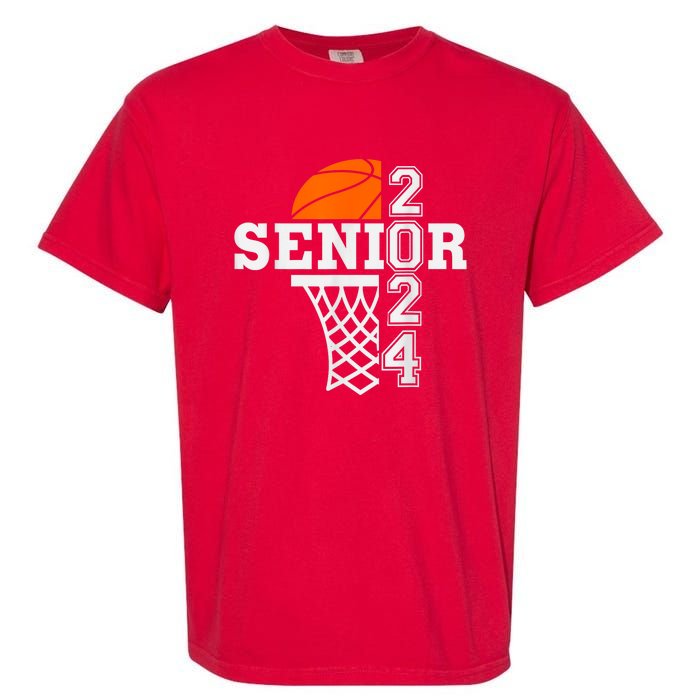 Senior Class Of 2024 Basketball Seniors Back To School Garment-Dyed Heavyweight T-Shirt