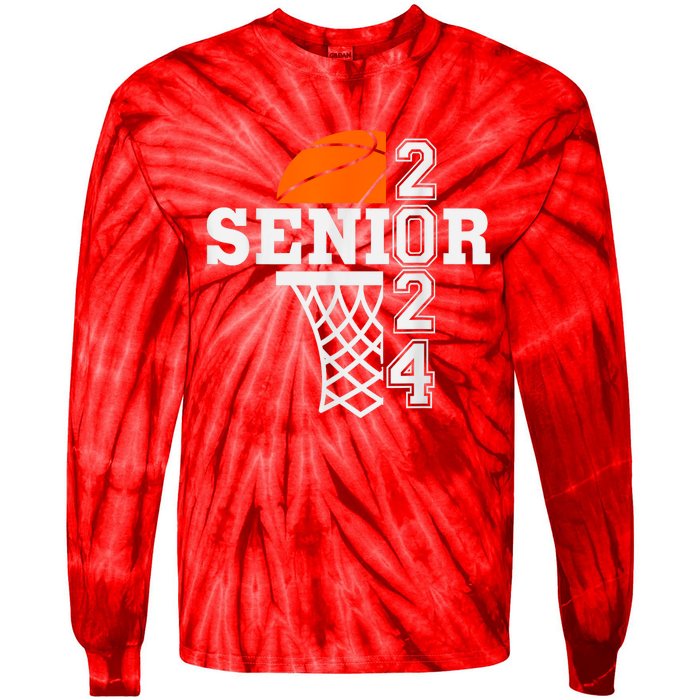 Senior Class Of 2024 Basketball Seniors Back To School Tie-Dye Long Sleeve Shirt