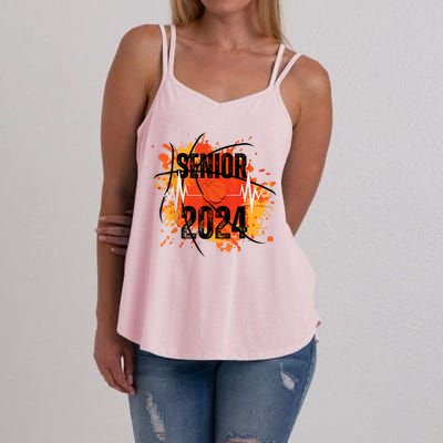 Senior Class Of 2024 Basketball Back To School Women's Strappy Tank