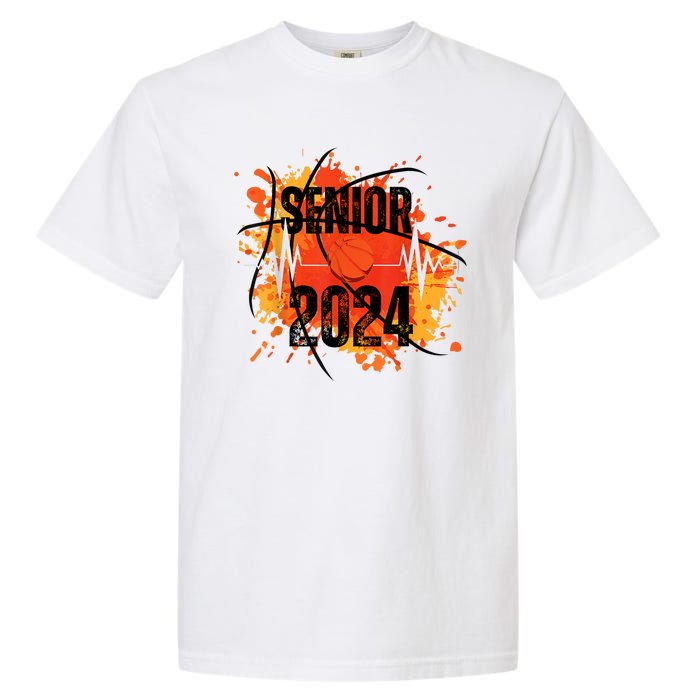 Senior Class Of 2024 Basketball Back To School Garment-Dyed Heavyweight T-Shirt