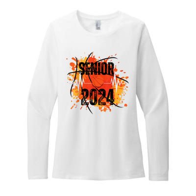 Senior Class Of 2024 Basketball Back To School Womens CVC Long Sleeve Shirt