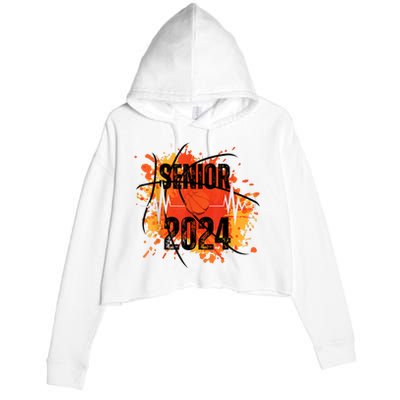 Senior Class Of 2024 Basketball Back To School Crop Fleece Hoodie