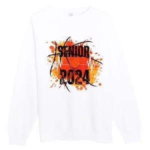 Senior Class Of 2024 Basketball Back To School Premium Crewneck Sweatshirt