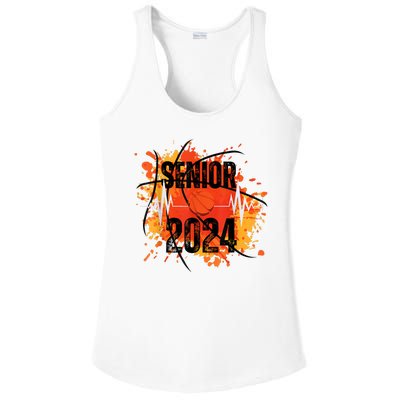 Senior Class Of 2024 Basketball Back To School Ladies PosiCharge Competitor Racerback Tank