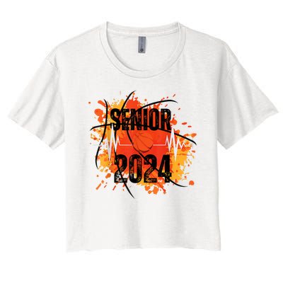 Senior Class Of 2024 Basketball Back To School Women's Crop Top Tee