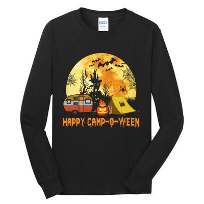 Spooky Camp O Ween Halloween Camping Essentials Tall Long Sleeve T-Shirt